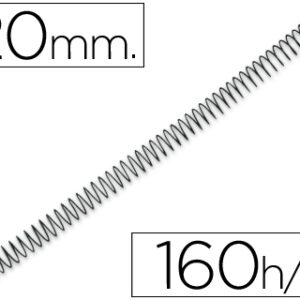 Espiral Q-Connect Metalico 56 4:1 20mm 1,2mm (100 Unidades)