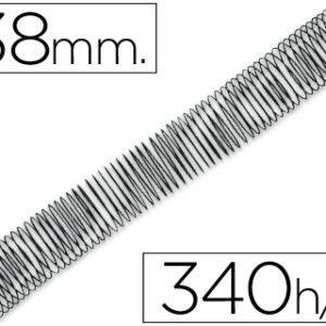 Espiral Q-Connect Metalico 64 5:1 38mm 1,2mm (25 Unidades)