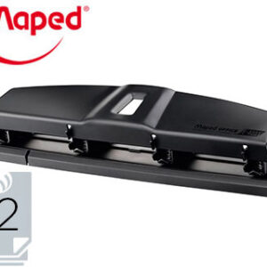 Furador Maped Essentials Metal 4 Furos Capacidadee 12 Folhas Cor Preto
