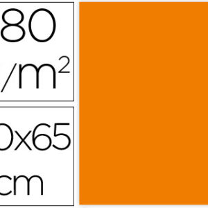 Cartolina 50X65 cm 180G/M2 Laranja Forte Embalagem de 25 Folhas