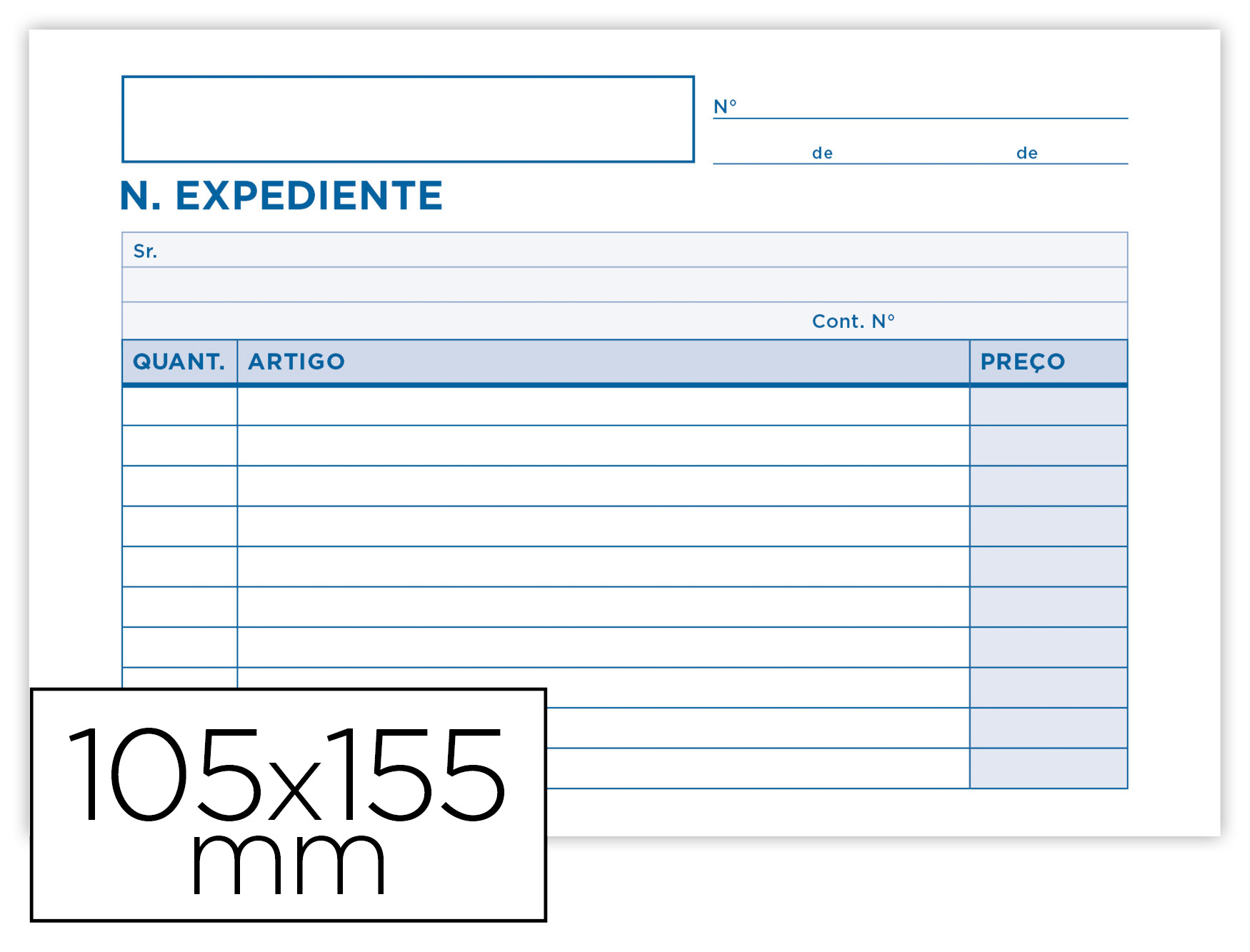 Notas de Expediente Duplicado 105X155 mm