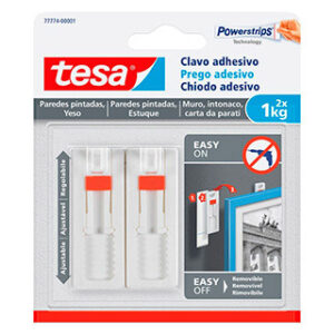 Cabide Auto Adesivo Tesa Ajustavel p/ Paredes Pintadas Suporta Ate 1 Kg