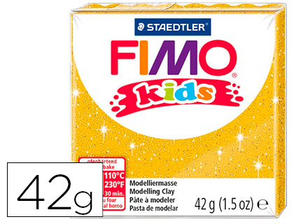 Pasta Staedtler Fimo Kids 42 Gr Cor Ouro Purpurina