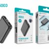 Power Bank Ultra Fino 5000mAh PB-009 Negro - Compacto e Portátil