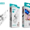 Power Bank 5000mAh PB-010 Branco - Design Compacto com Suporte e Cabo Integrado