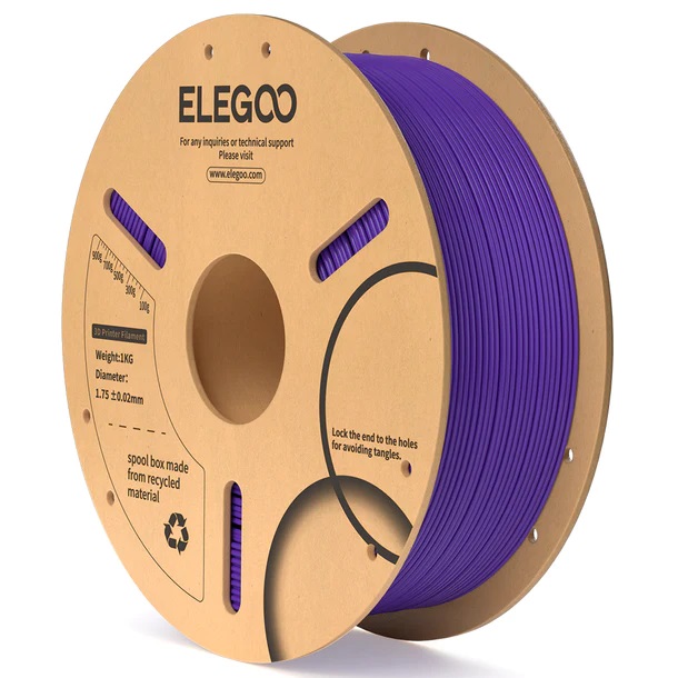 Filamento de Impressão 3D PLA 1,75mm 1Kg (Roxo) - ELEGOO
