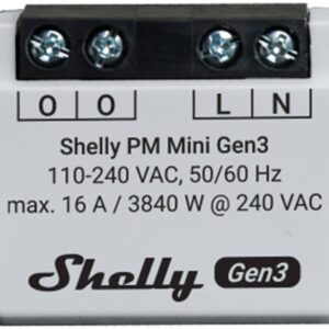 Mini Módulo Wi-Fi Monitorização de Consumo Energia 110/240V AC 16A - Shelly PM Mini Gen3