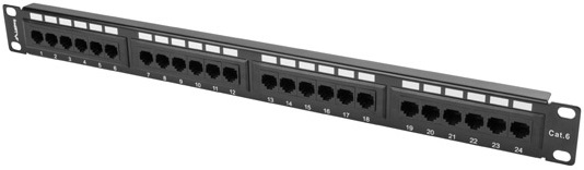 Painel de Conexões 19 1U Cat6 (Preto) - LANBERG