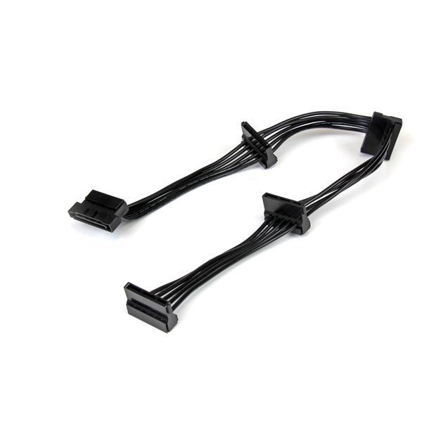 Cabo de Alimentação SATA 15 PIN Macho - 4x SATA Fêmea (40cm) - STARTECH