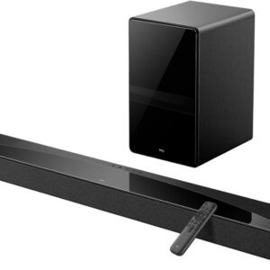 SoundBar Q75H 5.1.2 Canais 620W + Subwoofer (Titânio) - TCL