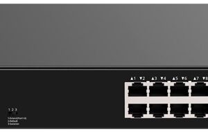 Switch 18 Portas RJ45 (2 Uplink Gigabit RJ45 Combo + 16 Downlink 10/100Mbps) + 2 SFP Combo - REYEE