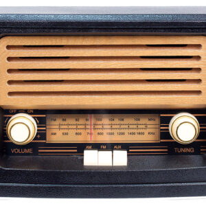 Rádio Retro Madeira AM/FM c/ Colunas (2x 1,5W) - ORAVA