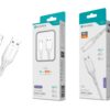 Cabo de Dados Fast Charge 5A PVC Macaron Design - Branco , Type-C USB , 1.5M