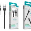 Cabo USB-C para USB-C NOVOTECK S-108 - PD 3.0 Quick Charge,66W,100cm,Negro,Trançado em Nylon
