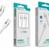 Cabo USB-C para USB-C NOVOTECK S-109 - PD 3.0 Quick Charge,66W,200cm,Branco,Trançado em Nylon
