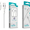 Cabo de Dados Trançado Nylon 3.1A Carregamento Rápido - Branco , Type-C USB , 1.0M