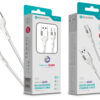 Cabo Type-C NOVOTECK S-116 - Nylon Trançado, 3.1A, 300cm,Branco