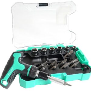 Estojo de Chave Roquete c/ Bits e Extensores (19x) - Proskit