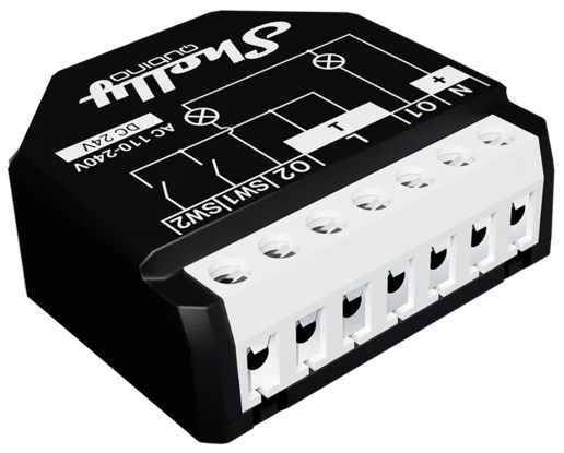 Módulo Interruptor p/ Automação Z-Wave™ c/ Medição de Energia 2 Canais 10A - Shelly Qubino Wave 2PM