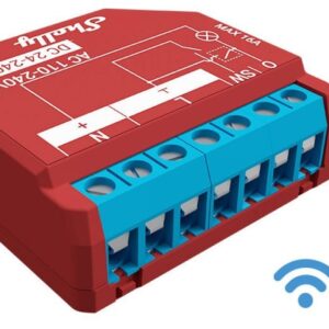 Módulo Interruptor p/ Autom. Wi-Fi/Bluetooth c/ Med. Cons. 110/240VAC 24-30VDC 16A - ShellyPlus 1PM