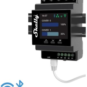 Módulo p/ Calha DIN c/ 4 Relés para Automação de Estores - Shelly Pro Dual Cover PM