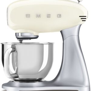 Batedeira 800W c/ Taça 4,8L (Creme/Prateado) - SMEG