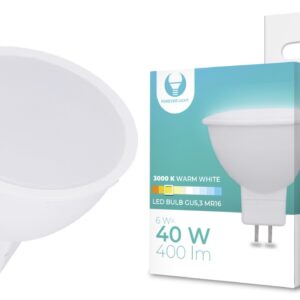 Lampada LED MR16 12V 6W Branco Q. 3000K 240Lm