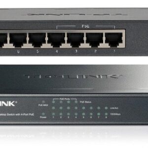 Switch 8 Portas Gigabit c/ 4 Portas PoE - TP-LINK