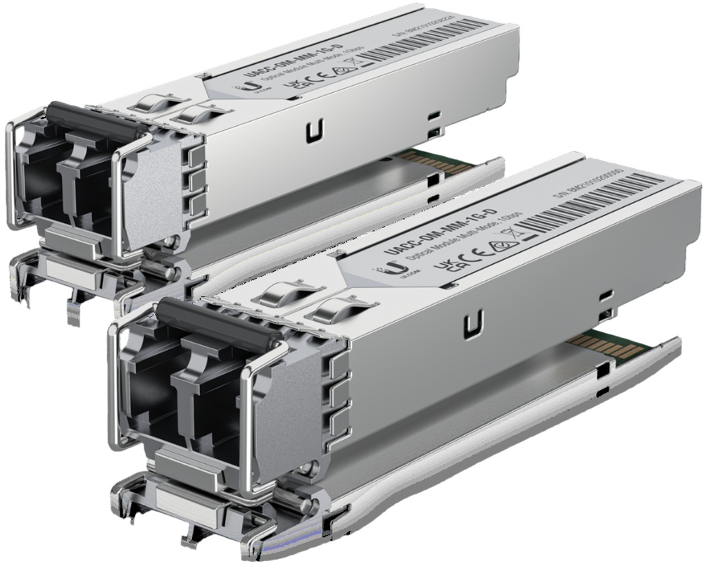 Pack 2x Módulos Transcetor de Rede Fibra Ótica 1250 Mbit/s 1Gbps - UBIQUITI