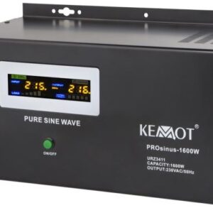Conversor 12V - 220V 1600W (ONDA PURA) Estabilizador Tensão c/ Função Carregamento Bateria - KEMOT