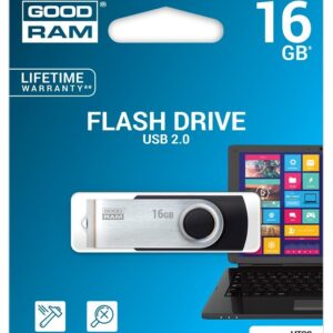 Pen Drive USB2.0 16GB UTS2 (Preto) - GOODRAM