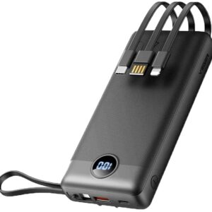PowerBank 20000mAh 2x USB-A / 2x USB-C / Micro-USB c/ Tecnologia Power IQ (Preto) - VEGER