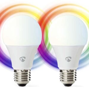 Pack 2x Lâmpadas LED SmartLife Wi-Fi E27 9W RGB+2700K 806Lm - NEDIS