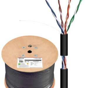 Bobine Cabo de Dados UTP CCA Cat5e AWG24 p/ Exterior (1000 mts) - NIMO